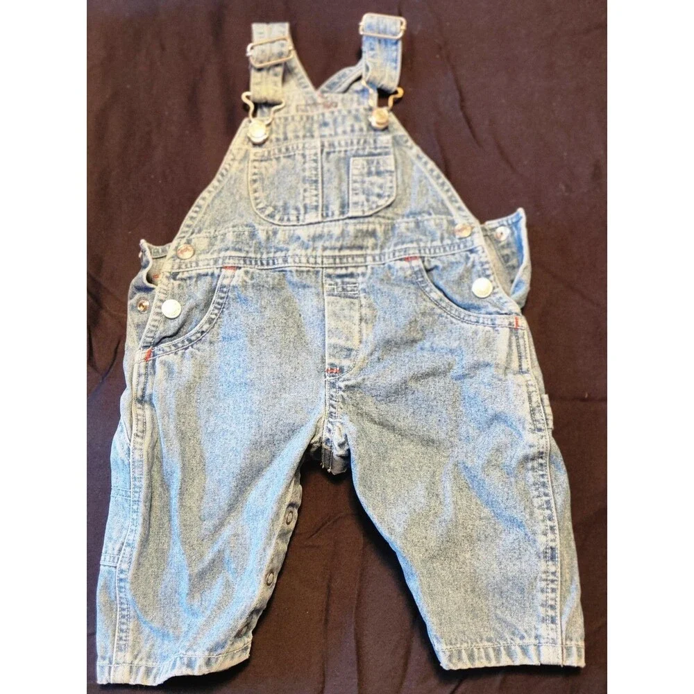 Vintage Baby Gap 3-6 mos Overalls Denim Blue Jean